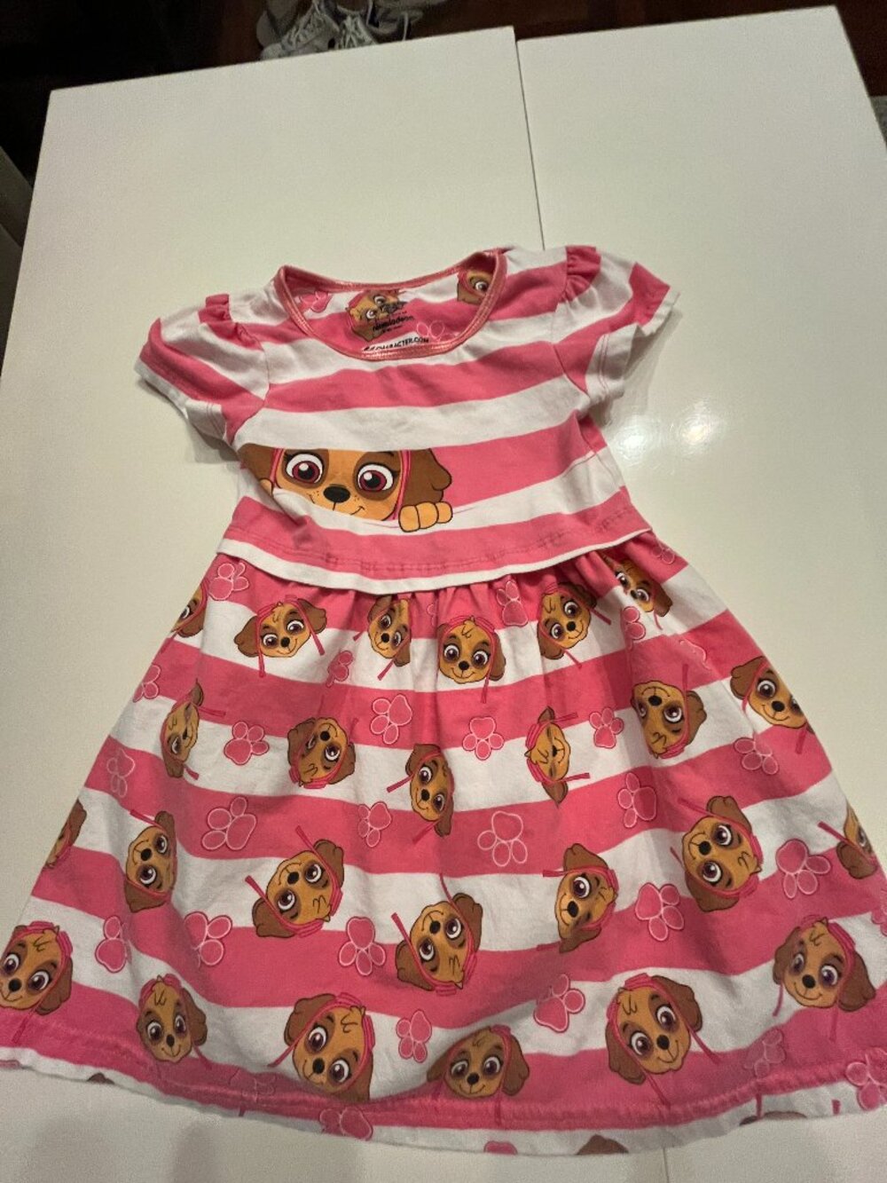 Paw Patrol Girls Dress Size 4T (100% cotton) - Featuring Skye